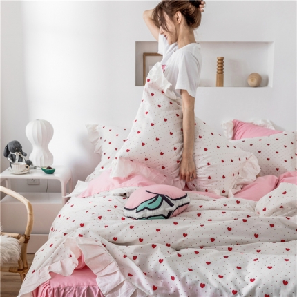 91家纺网 家纺一手货源 找家纺 （总）静家居 2019韩式公主风四件套床单款