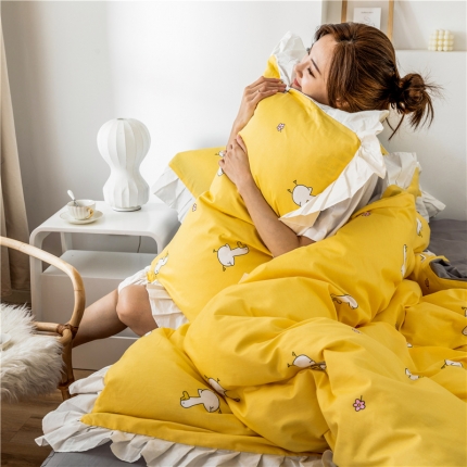 91家纺网 家纺一手货源 找家纺 （总）静家居 2019韩式公主风四件套床单款