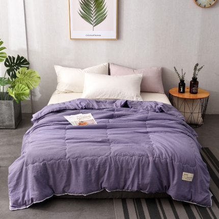 91家纺网 家纺一手货源 找家纺 （总）德芙家纺 经典款纯色水洗夏被 简约夏凉被 空调被