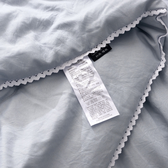 91家纺网 家纺一手货源 找家纺 德芙家纺 2019新款纯色水洗夏被 兰灰