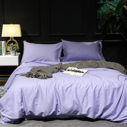 91家纺网 家纺一手货源 找家纺 馨蕊家居 天丝棉麻四件套 邂逅-薰衣草紫