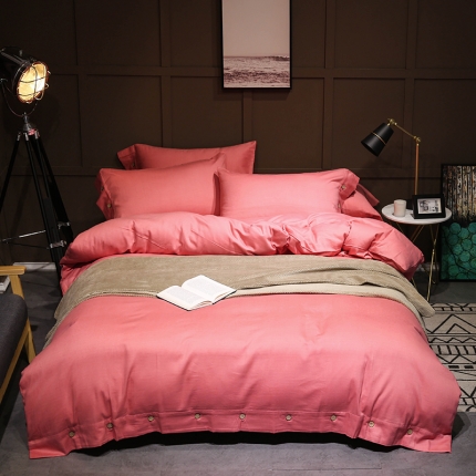 91家纺网 家纺一手货源 找家纺 馨蕊家居 2018秋冬新品纯棉色织磨毛（人字尼）浅豆沙