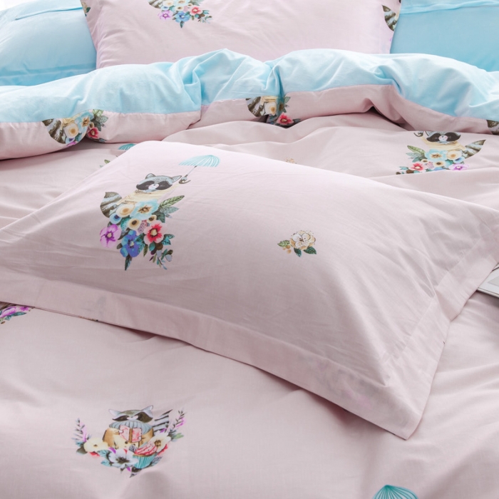 91家纺网 家纺一手货源 找家纺 馨蕊家居 2018秋冬新品印花棉加绒四件套 宠物乐园