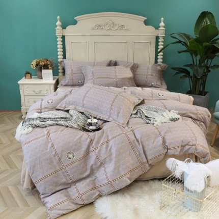 91家纺网 家纺一手货源 找家纺 馨蕊家居  2018秋冬80s数码印花四件套 博格