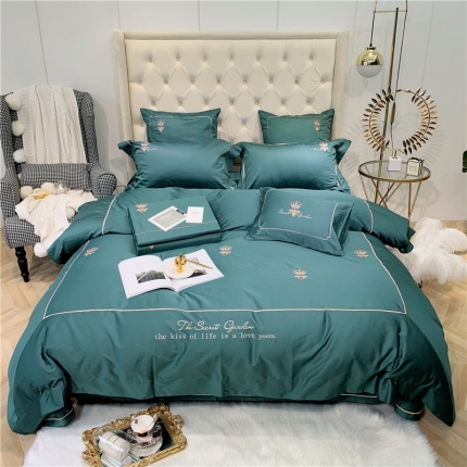 91家纺网 家纺一手货源 找家纺 （总）馨蕊家居 2021新款60长绒棉绣花四件套