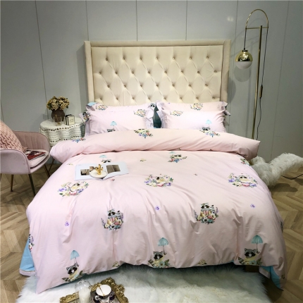 91家纺网 家纺一手货源 找家纺 （总）馨蕊家居 2018秋冬新品印花-AB版全棉四件套