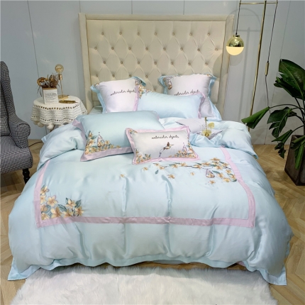 91家纺网 家纺一手货源 找家纺 （总）馨蕊家居 2021新款天丝绣花系列四件套