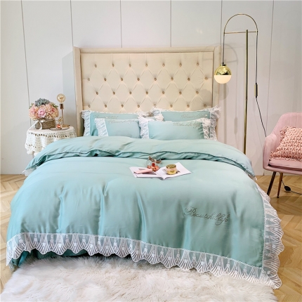 91家纺网 家纺一手货源 找家纺 （总）馨蕊家居 2021新款天丝绣花系列四件套