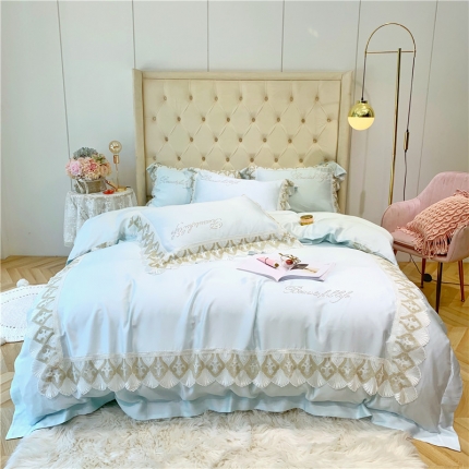 91家纺网 家纺一手货源 找家纺 （总）馨蕊家居 2021新款天丝绣花系列四件套