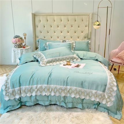 91家纺网 家纺一手货源 找家纺 （总）馨蕊家居 2021新款天丝绣花系列四件套