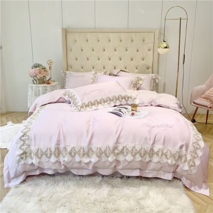 91家纺网 家纺一手货源 找家纺 （总）馨蕊家居 2021新款天丝绣花系列四件套