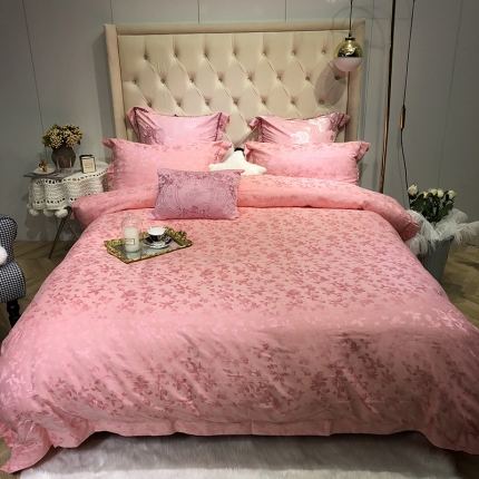 馨蕊家居 60仿丝绵提花四件套 花间漫步-玉