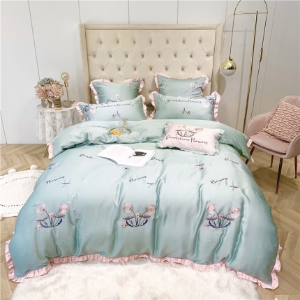 91家纺网 家纺一手货源 找家纺 （总）馨蕊家居  2021新款80S兰精天丝四件套