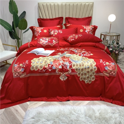 91家纺网 家纺一手货源 找家纺 馨蕊家居 100支高端婚庆四件套多件套 天赐良缘