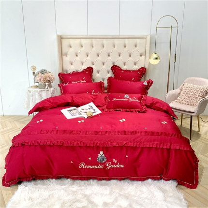 91家纺网 家纺一手货源 找家纺 （总）馨蕊家居 2021秋冬长绒棉绣花四件套