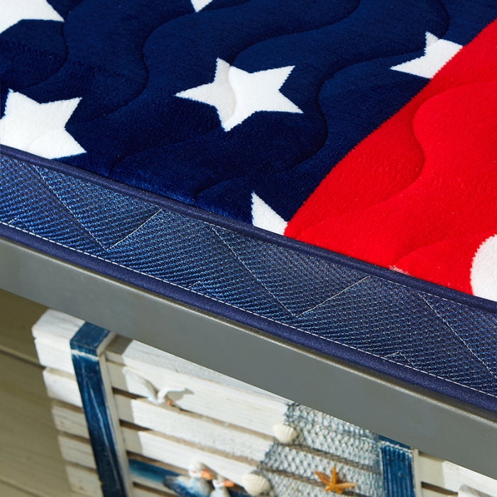 91家纺网 家纺一手货源 找家纺 欣罗兰 2022新款法莱绒床垫6cm 格林星空