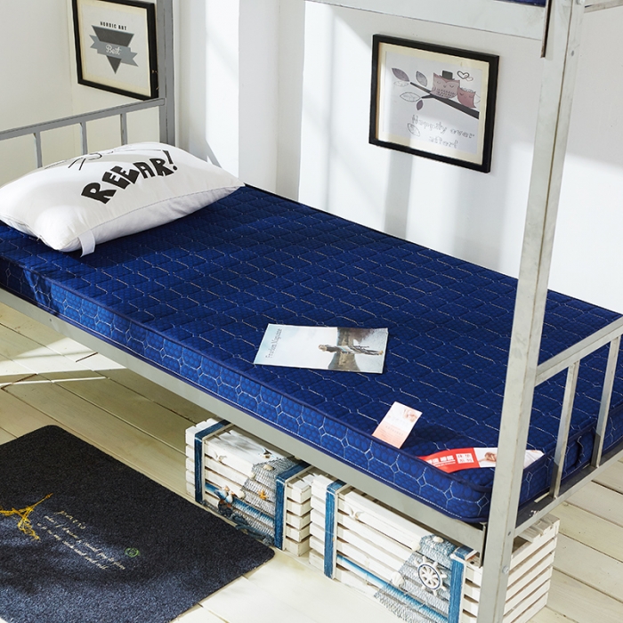 91家纺网 家纺一手货源 找家纺 欣罗兰 2022新款立体针织记忆棉床垫 蓝色