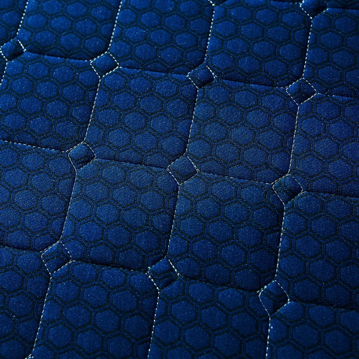 91家纺网 家纺一手货源 找家纺 欣罗兰 2022新款立体针织记忆棉床垫 蓝色