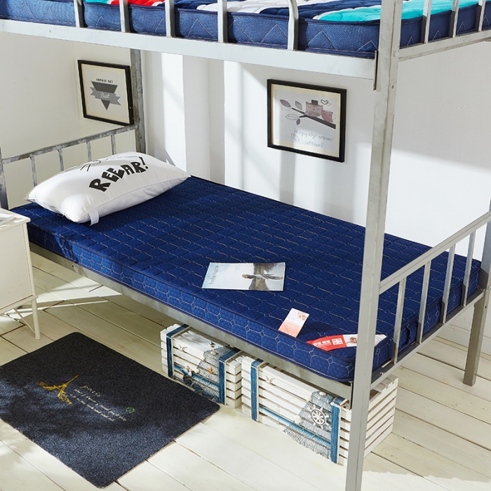 91家纺网 家纺一手货源 找家纺 欣罗兰 2022新款立体针织记忆棉床垫 蓝色