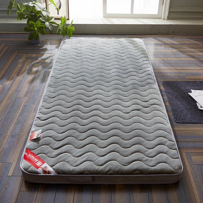 91家纺网 家纺一手货源 找家纺 欣罗兰 2022新款法莱绒床垫6cm 法莱绒灰色