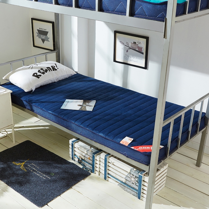 91家纺网 家纺一手货源 找家纺 欣罗兰 2022新款法莱绒床垫6cm 法莱绒蓝色