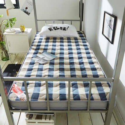 欣罗兰 2022新款法莱绒床垫6cm 小方格