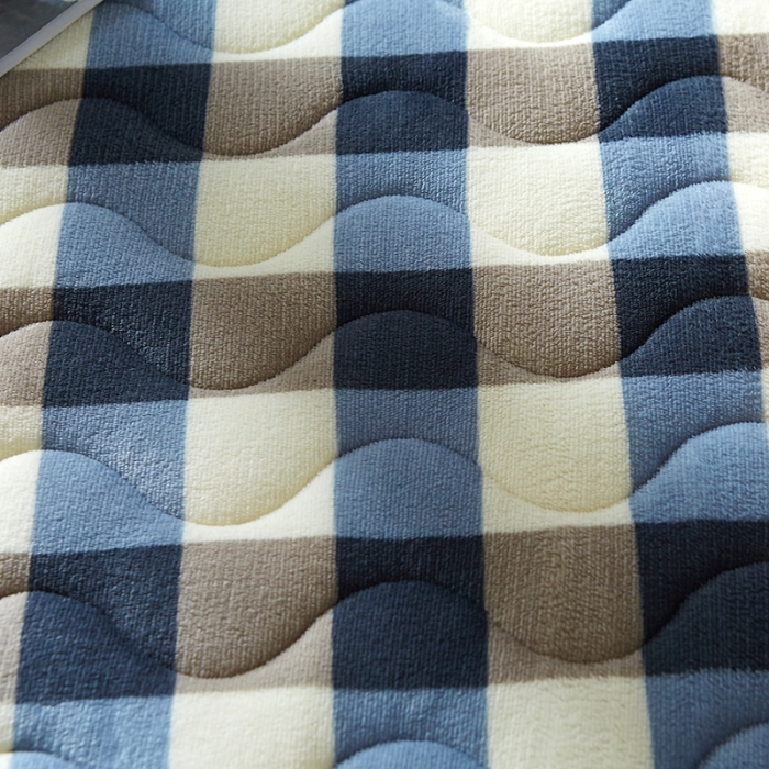 91家纺网 家纺一手货源 找家纺 欣罗兰 2022新款法莱绒床垫6cm 小方格