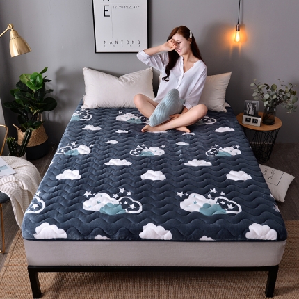 欣罗兰 2022新款单边大床法莱绒床垫 云朵