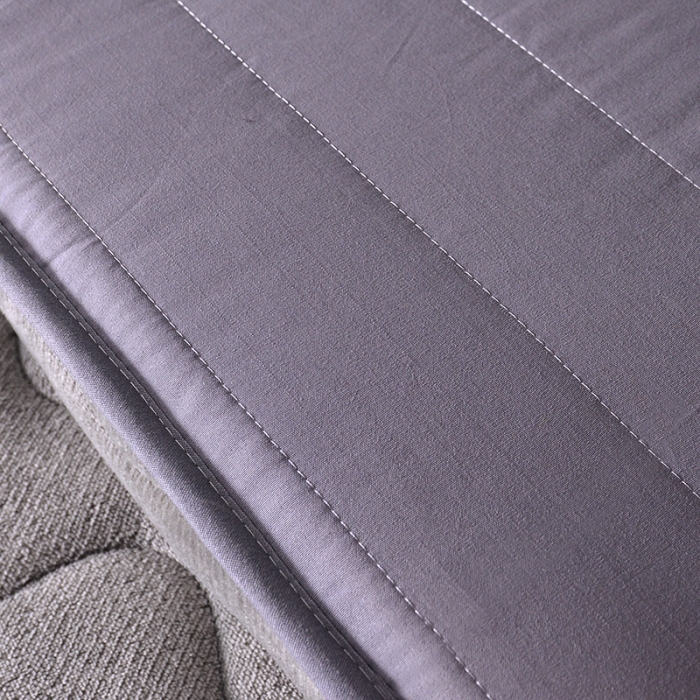 91家纺网 家纺一手货源 找家纺 欣罗兰 2022新款单边大床法莱绒床垫 卡其灰