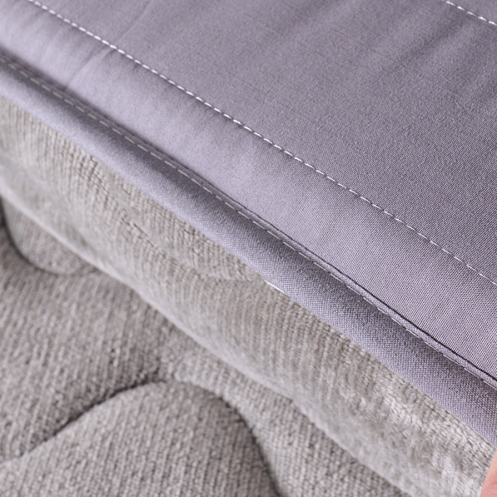 91家纺网 家纺一手货源 找家纺 欣罗兰 2022新款单边大床法莱绒床垫 卡其灰