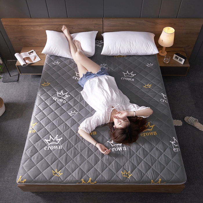 91家纺网 家纺一手货源 找家纺 欣罗兰垫业 2022新款单边磨毛大床垫 皇冠（厚度6cm）