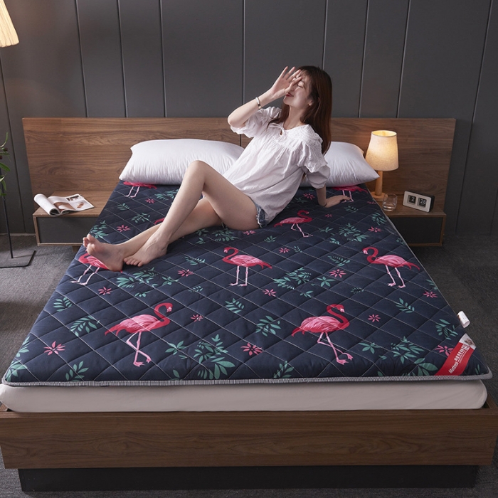 91家纺网 家纺一手货源 找家纺 欣罗兰垫业 2022新款单边磨毛大床垫 火烈鸟（厚度6cm）