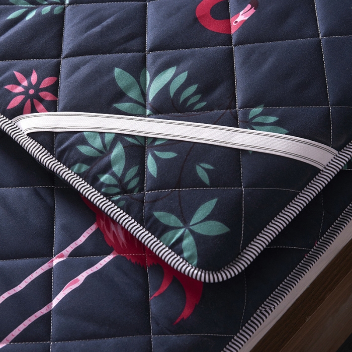 91家纺网 家纺一手货源 找家纺 欣罗兰垫业 2022新款单边磨毛大床垫 火烈鸟（厚度6cm）