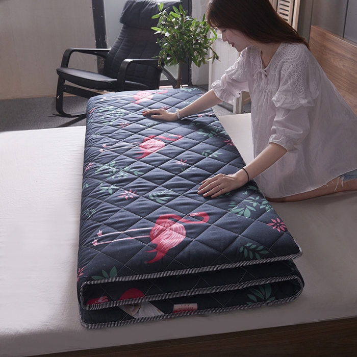 91家纺网 家纺一手货源 找家纺 欣罗兰垫业 2022新款单边磨毛大床垫 火烈鸟（厚度6cm）