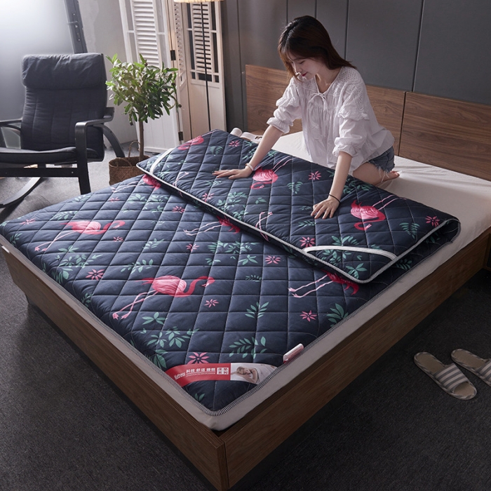 91家纺网 家纺一手货源 找家纺 欣罗兰垫业 2022新款单边磨毛大床垫 火烈鸟（厚度6cm）