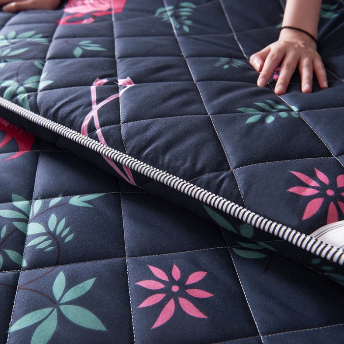 91家纺网 家纺一手货源 找家纺 欣罗兰垫业 2022新款单边磨毛大床垫 火烈鸟（厚度6cm）