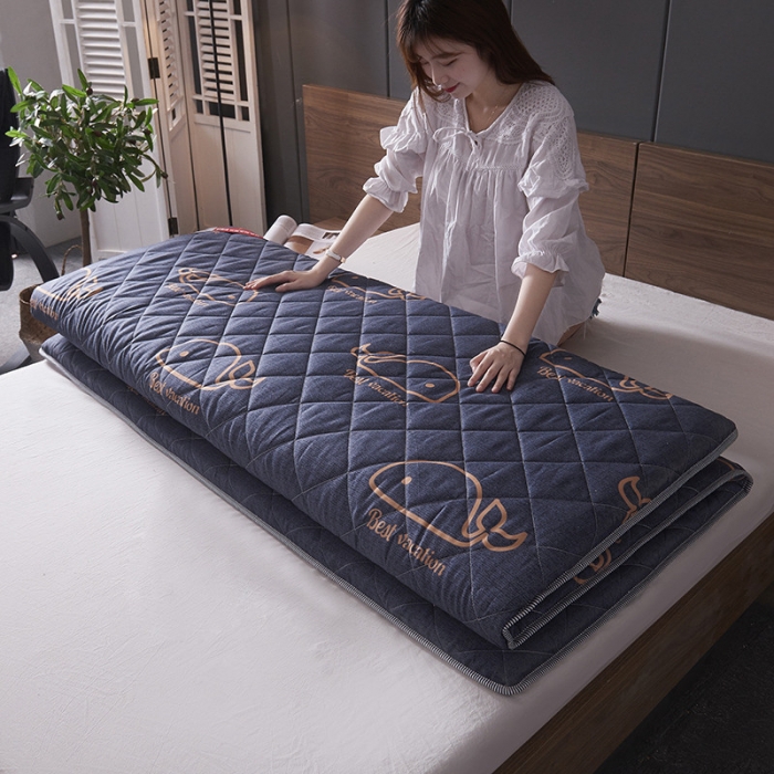 91家纺网 家纺一手货源 找家纺 欣罗兰垫业 2022新款单边磨毛大床垫 小蓝鲸（厚度6cm）