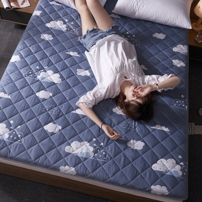 91家纺网 家纺一手货源 找家纺 欣罗兰垫业 2022新款单边磨毛大床垫 云朵（厚度6cm）