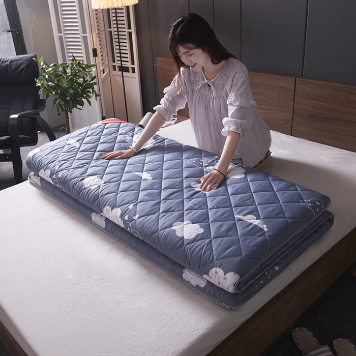 91家纺网 家纺一手货源 找家纺 欣罗兰垫业 2022新款单边磨毛大床垫 云朵（厚度6cm）