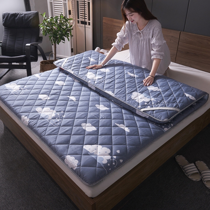 91家纺网 家纺一手货源 找家纺 欣罗兰垫业 2022新款单边磨毛大床垫 云朵（厚度6cm）