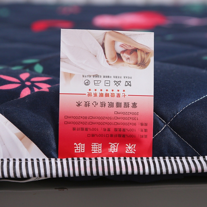 91家纺网 家纺一手货源 找家纺 欣罗兰垫业 2022新款单边磨毛小床垫 火烈鸟（厚度6cm）