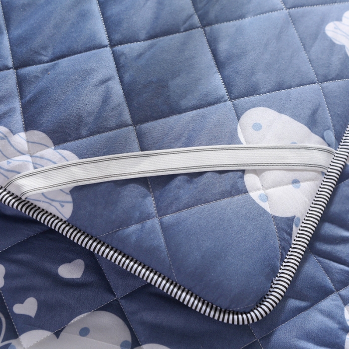 91家纺网 家纺一手货源 找家纺 欣罗兰垫业 2022新款单边磨毛小床垫 云朵（厚度6cm）