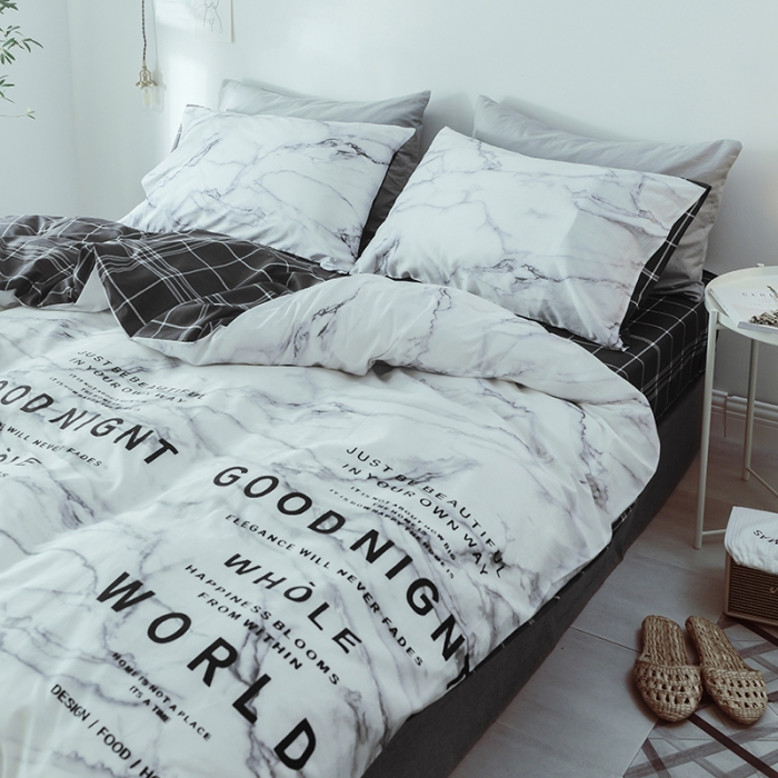 91家纺网 家纺一手货源 找家纺 （总）一米阳光 2019新款绅士简约风套件