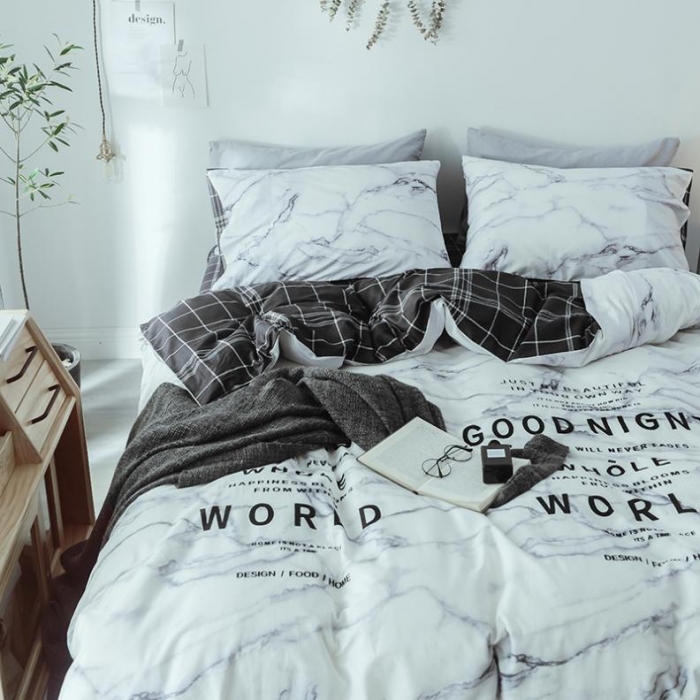 91家纺网 家纺一手货源 找家纺 （总）一米阳光 2019新款绅士简约风套件