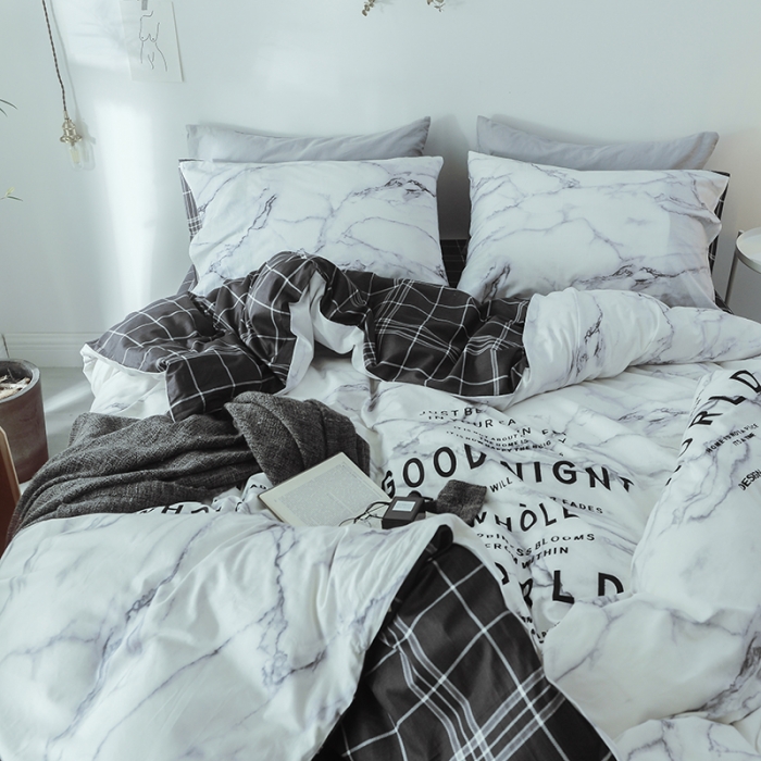 91家纺网 家纺一手货源 找家纺 （总）一米阳光 2019新款绅士简约风套件