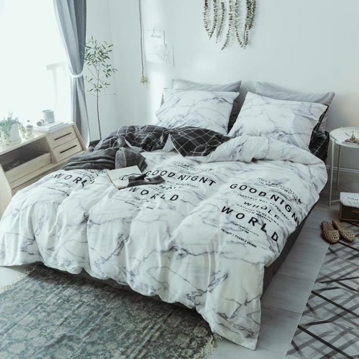 91家纺网 家纺一手货源 找家纺 （总）一米阳光 2019新款绅士简约风套件