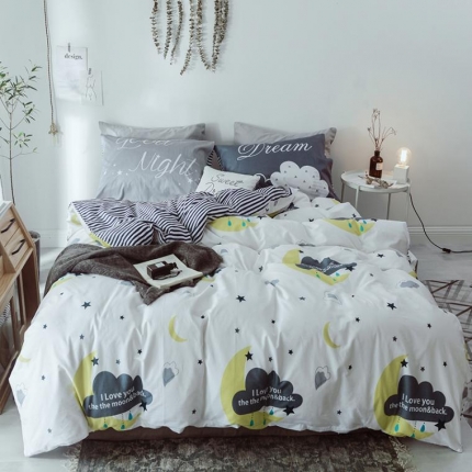 91家纺网 家纺一手货源 找家纺 一米阳光 2019新款绅士简约风套件 云之梦