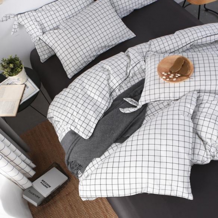 91家纺网 家纺一手货源 找家纺 （总）一米阳光 2019纯棉小清新兔耳朵镶边套件