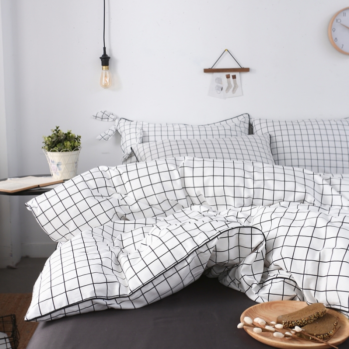 91家纺网 家纺一手货源 找家纺 （总）一米阳光 2019纯棉小清新兔耳朵镶边套件