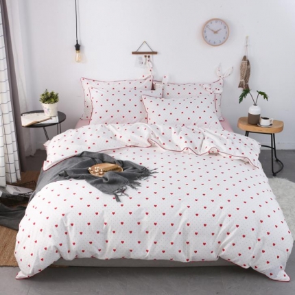 91家纺网 家纺一手货源 找家纺 （总）一米阳光 2019纯棉小清新兔耳朵镶边套件